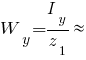 W_y = {I_y}/z_1 approx