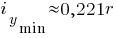i_y_min approx 0,221r