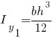 I_y_1 = {bh^3}/12