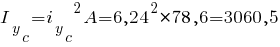 I_y_c={i_y_c}^2 A={6,24}^2*78,6=3060,5