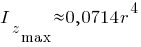 I_z_max approx 0,0714r^4