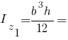 I_z_1 = {b^3 h}/12 =