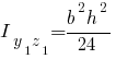 I_{y_1 z_1} = {b^2 h^2}/24