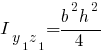 I_{y_1 z_1} = {b^2 h^2}/4