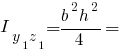 I_{y_1 z_1} = {b^2 h^2}/4 =