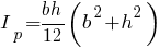 I_p = {bh}/12 (b^2 + h^2)