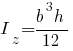 I_z = {b^3 h}/12