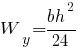 W_y = {bh^2}/24