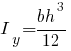 I_y = {bh^3}/12