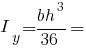 I_y = {bh^3}/36 =