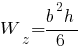 W_z = {b^2 h}/6