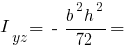 I_yz = ~-~ {b^2 h^2}/72 =