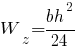 W_z = {bh^2}/24