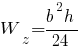 W_z = {b^2 h}/24