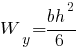 W_y = {bh^2}/6