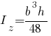 I_z = {b^3 h}/48
