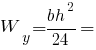 W_y = {bh^2}/24 =