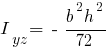 I_yz = ~-~ {b^2 h^2}/72