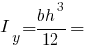 I_y = {bh^3}/12 =