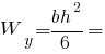 W_y = {bh^2}/6 =