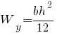 W_y = {bh^2}/12