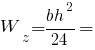 W_z = {bh^2}/24 =