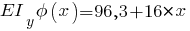 EI_y phi(x) = 96,3 + 16 * x