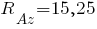 R_Az = 15,25