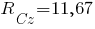 R_{Cz} = 11,67