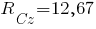 R_{Cz} = 12,67