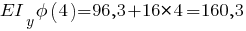 EI_y phi(4) = 96,3 + 16 * 4 = 160,3