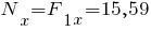 N_x = F_{1x} = 15,59